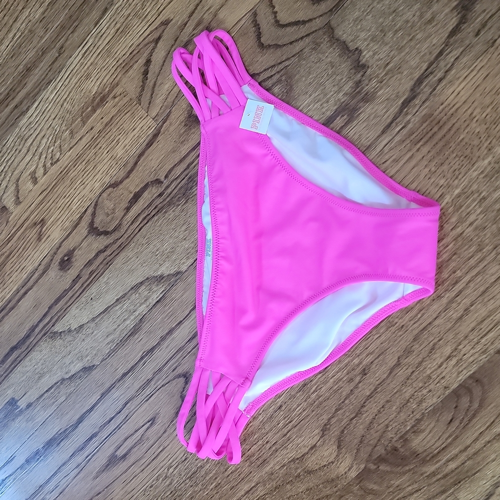 NWT PINK Swim Bikini Bottoms